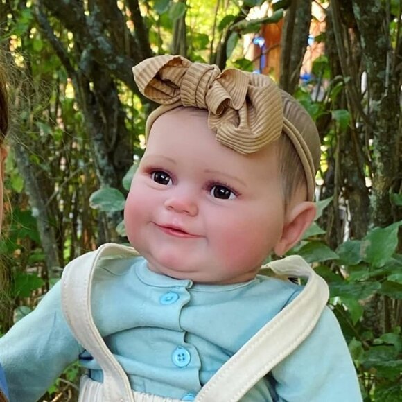 Terabithia 24 Inch Real Baby Size Lifelike Smile Silicone Vinyl Reborn Baby Doll - Picture 7 of 9